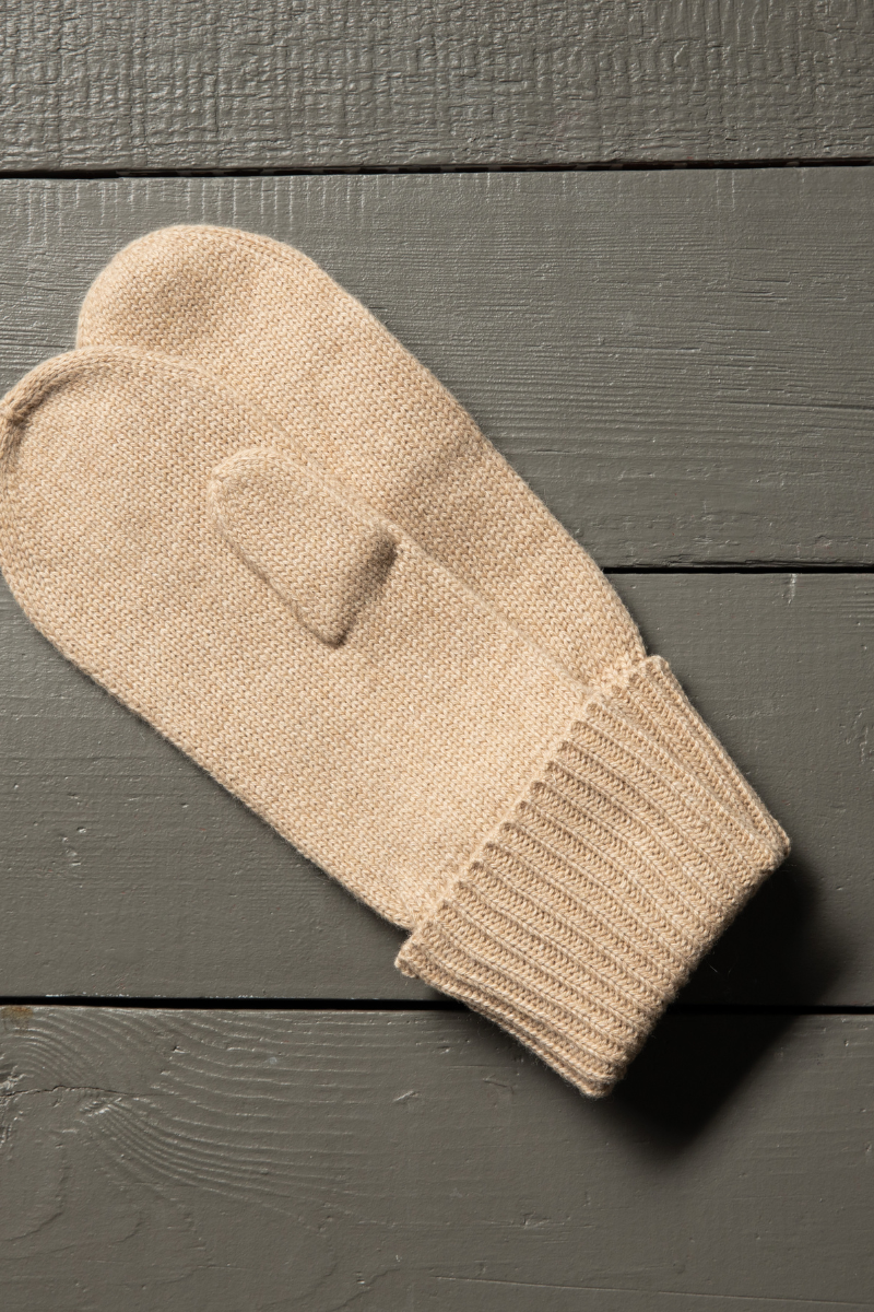 Sand beige - Cashmere – merino wool mittens